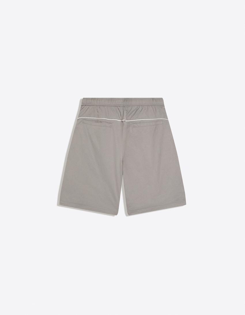 Technical skater Bermuda shorts-Grey