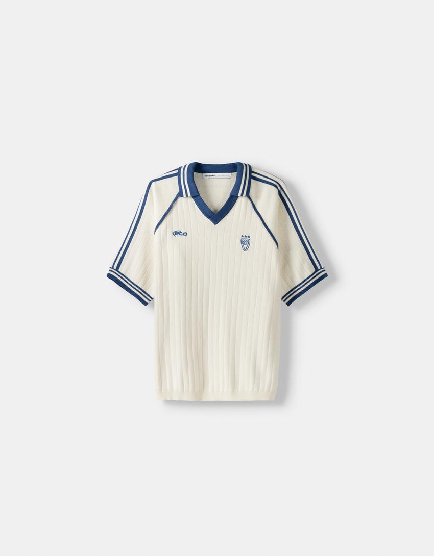 Polo sport rétro-Écru-4