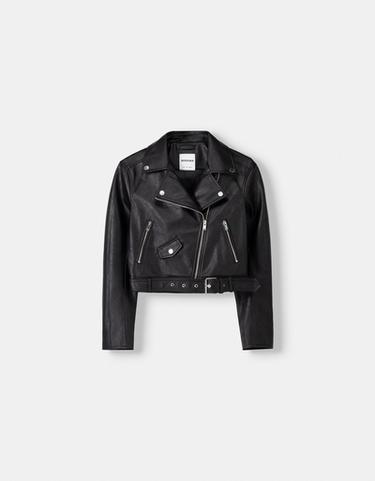 Leather effect biker jacket — Black 6