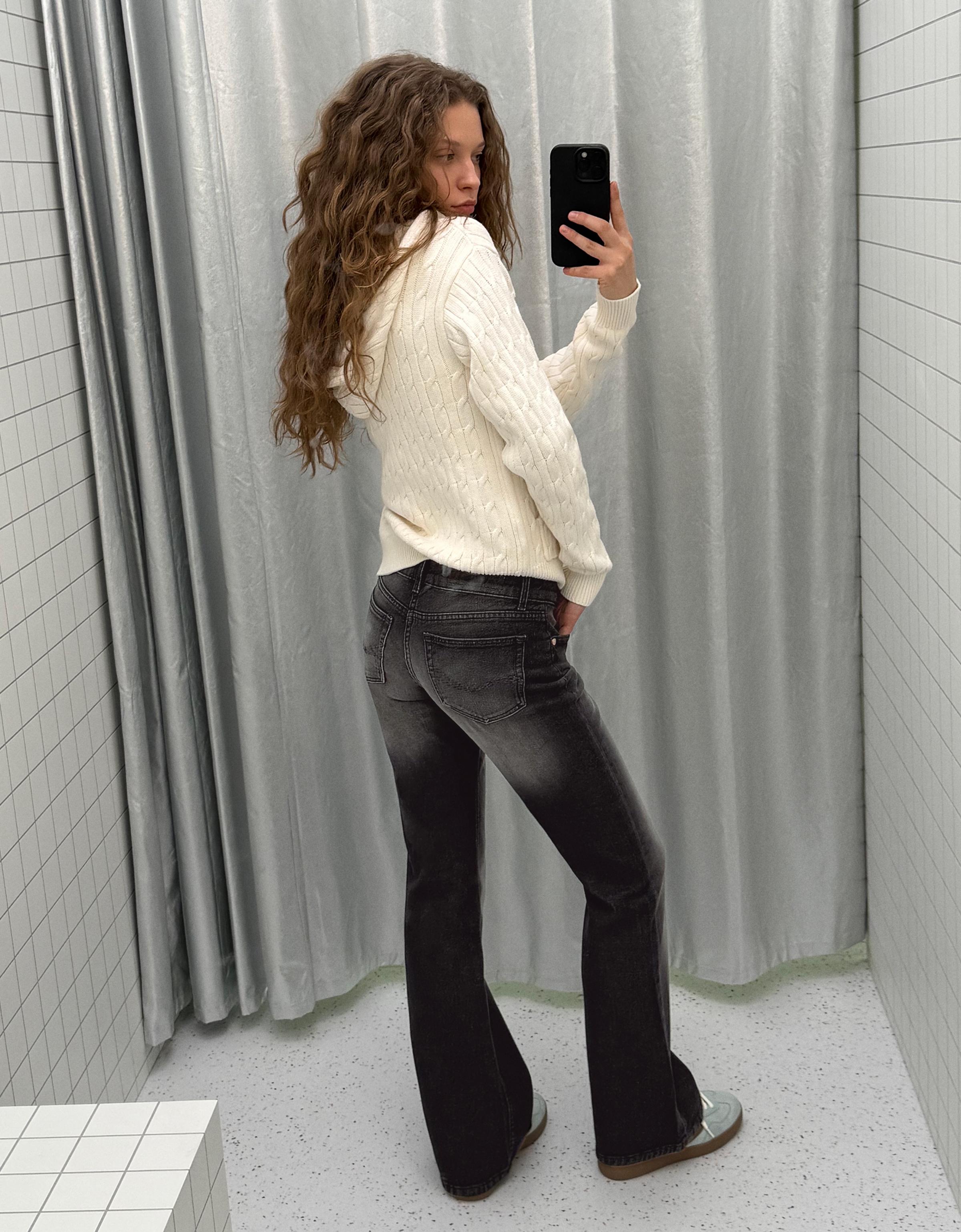 Düşük bel bootcut jean - Görsel 19