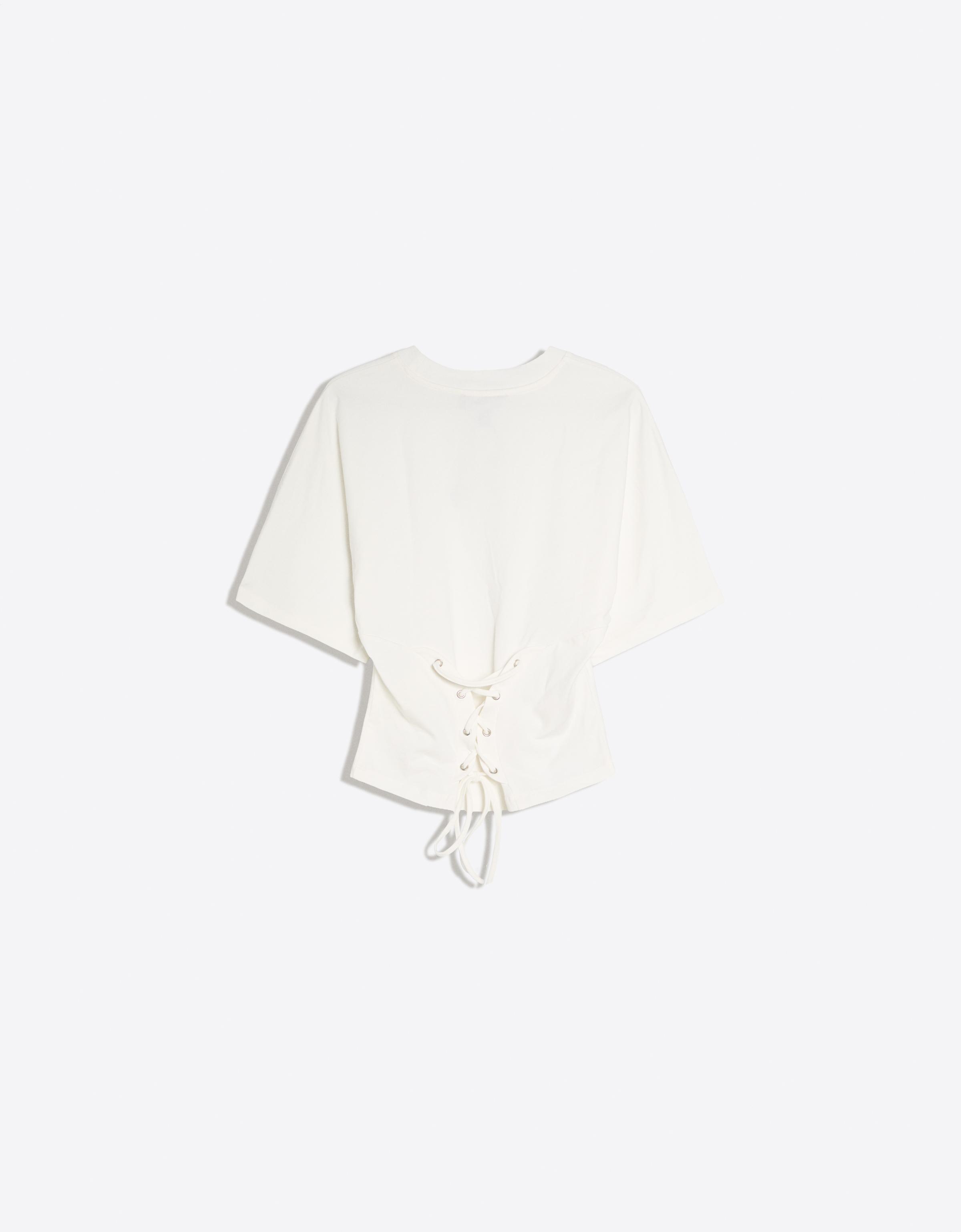 Short-sleeved corset T-shirt — Off white