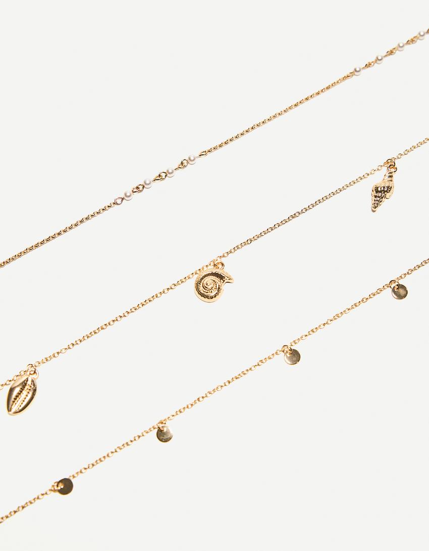 Bodyketting met zeehangers-Goud