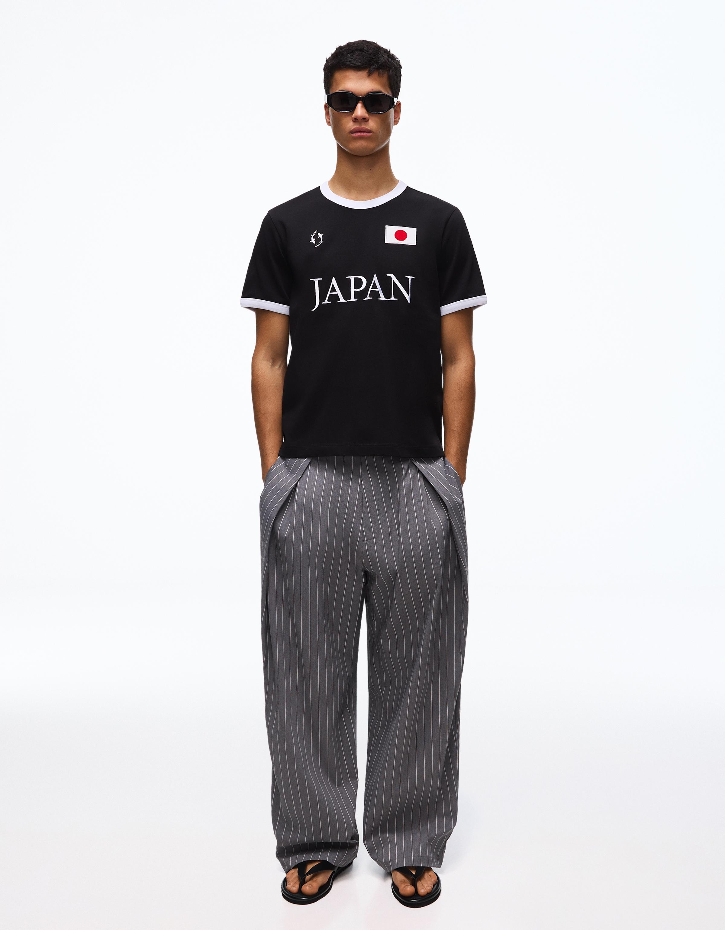 Slim fit printed T-shirt — Black