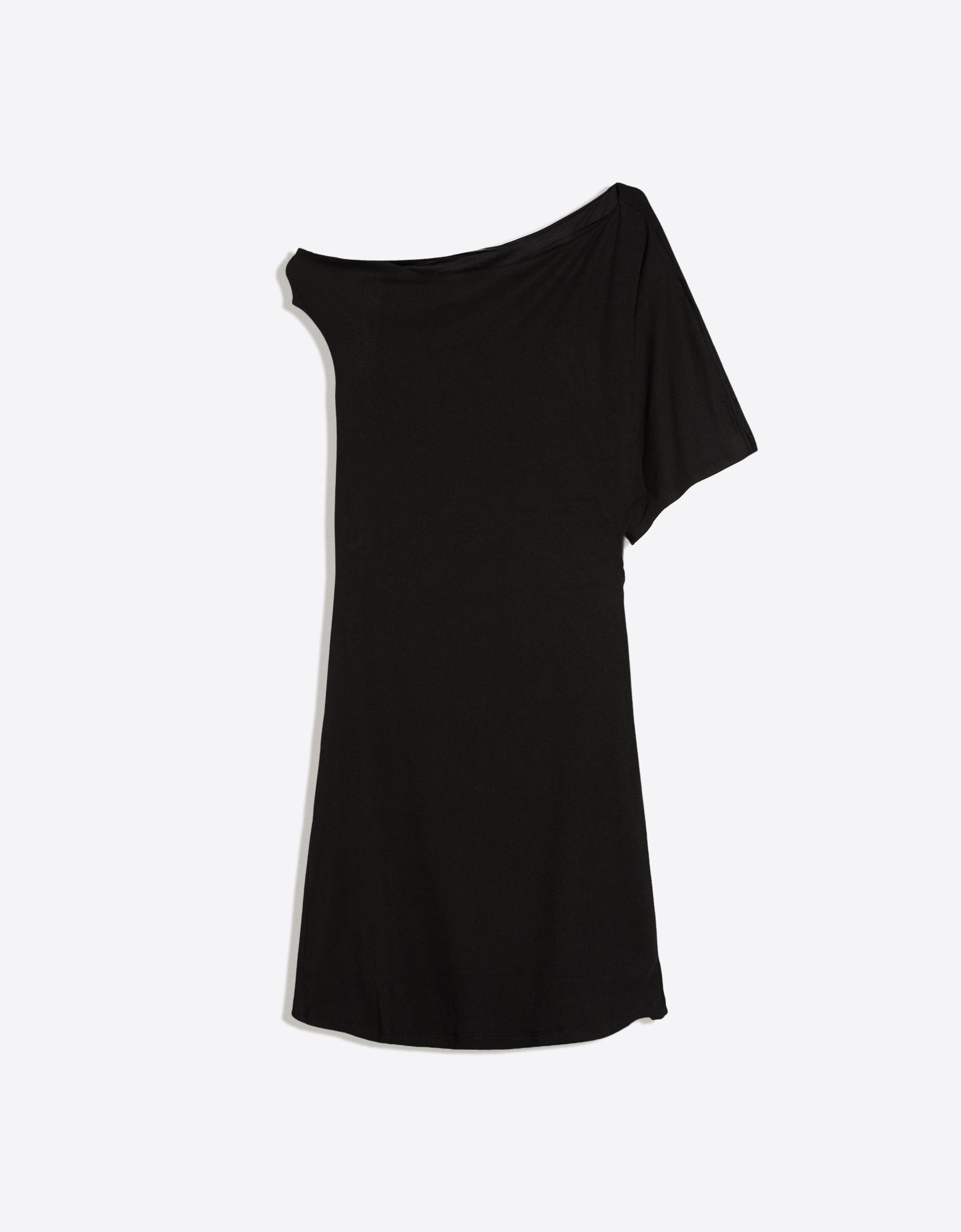 Asimetrik çizgili mini elbise - Görsel 30