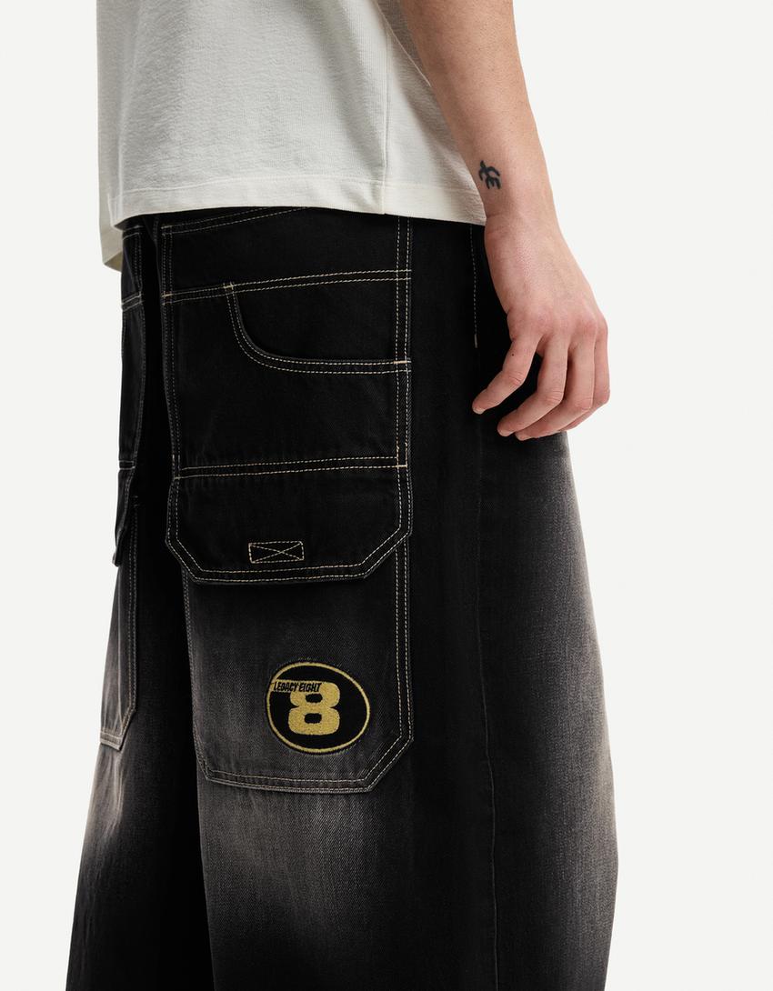 Mega baggy jeans-Black-2
