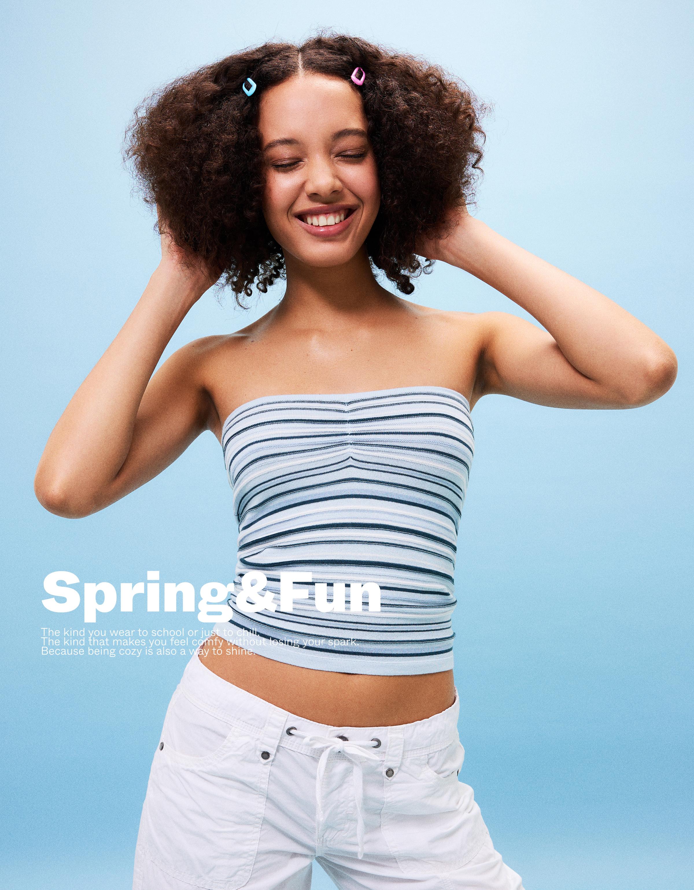 Çizgili bandeau top - Görsel 60