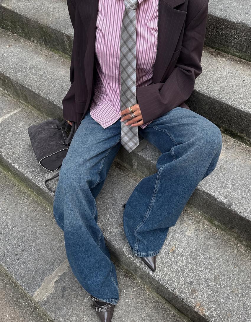 Corbata cuadros-Gris