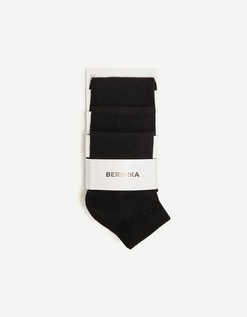 Pack de 3 pares de meias soquetes desportivas-Preto