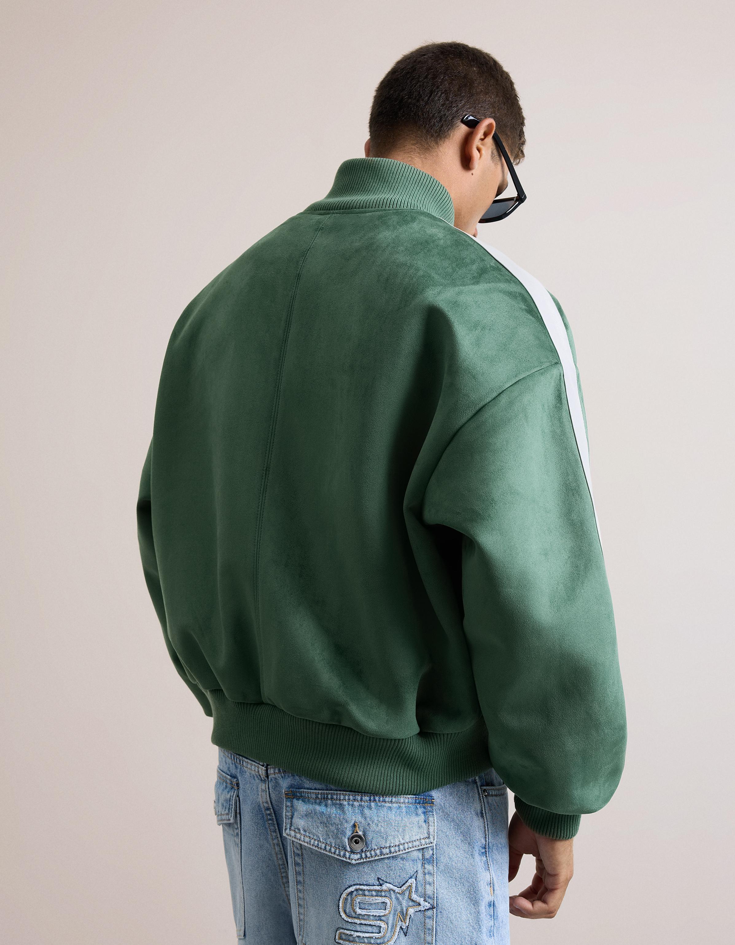 Boxy fit süet efektli ceket - Görsel 10