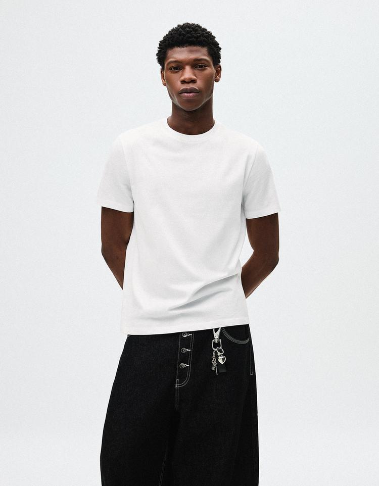 Short sleeve regular fit T-shirt — White