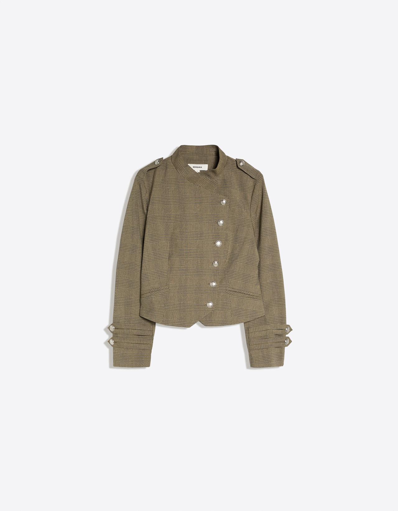 Double-breasted button blazer — Mink