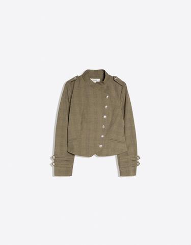 Double-breasted button blazer — Mink 4