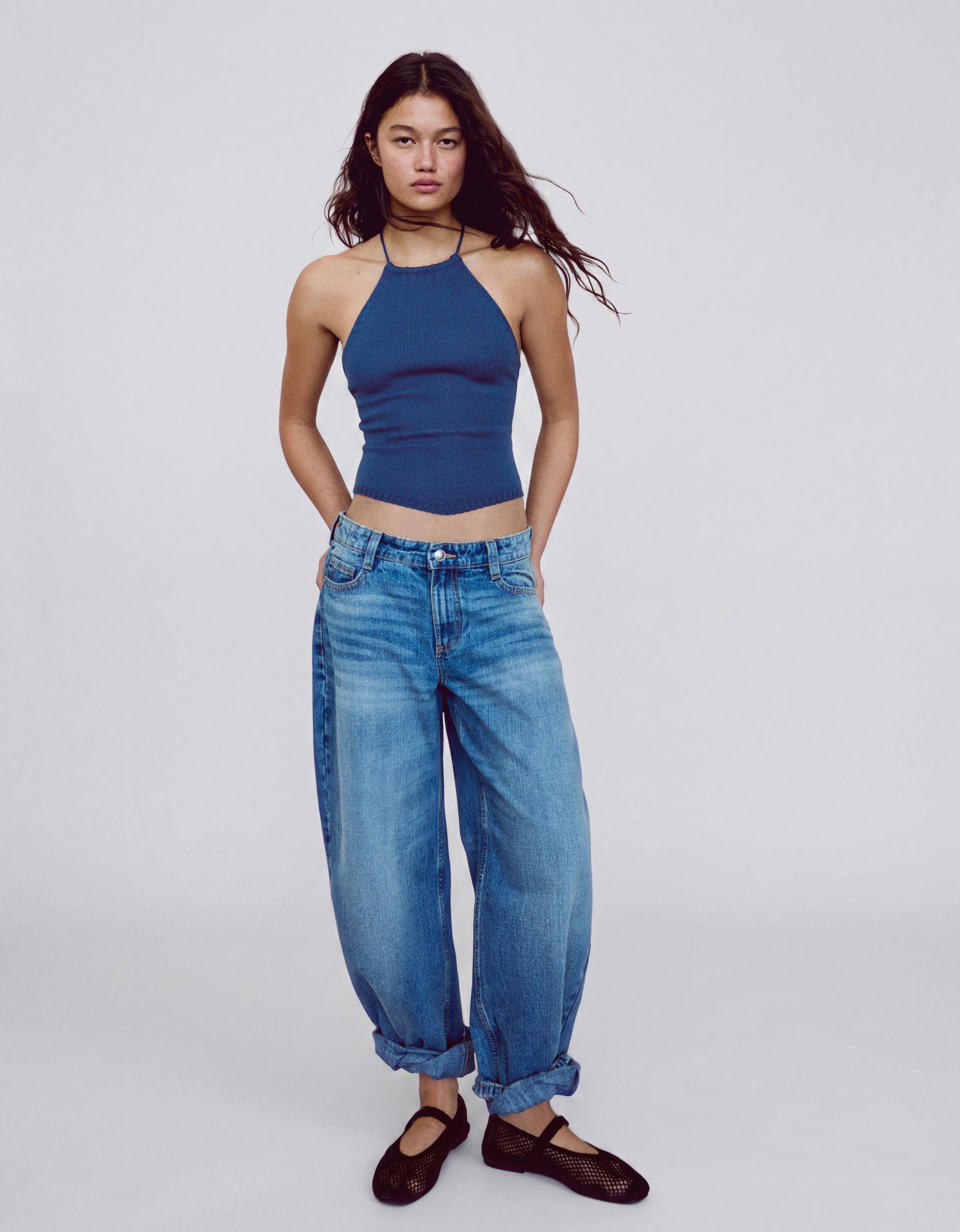 Rustic halter top — Blue