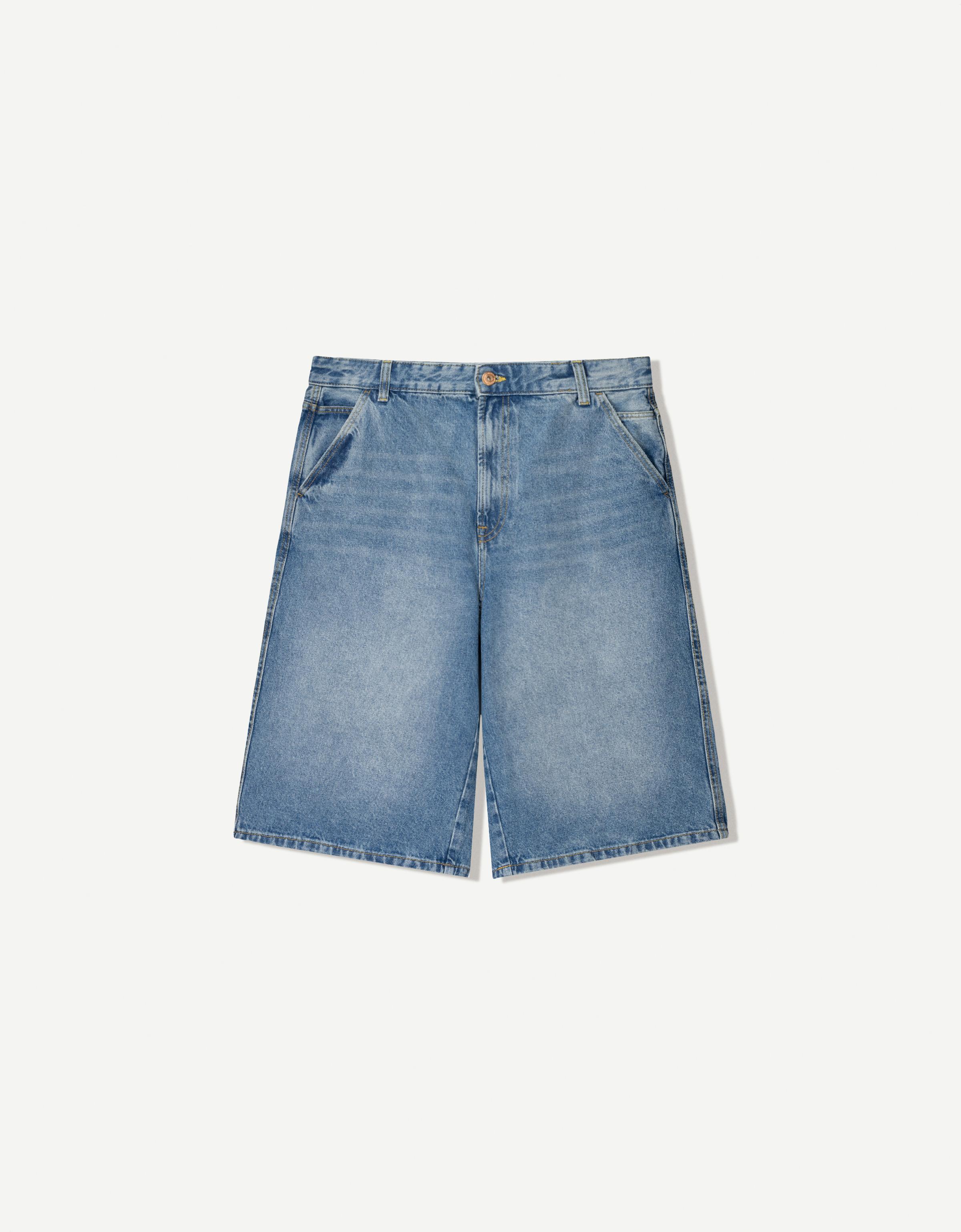 【DISCERNMENT】Crimson Dekki Bermuda Denim Dekki bermuda denim pants - J-KNOW
