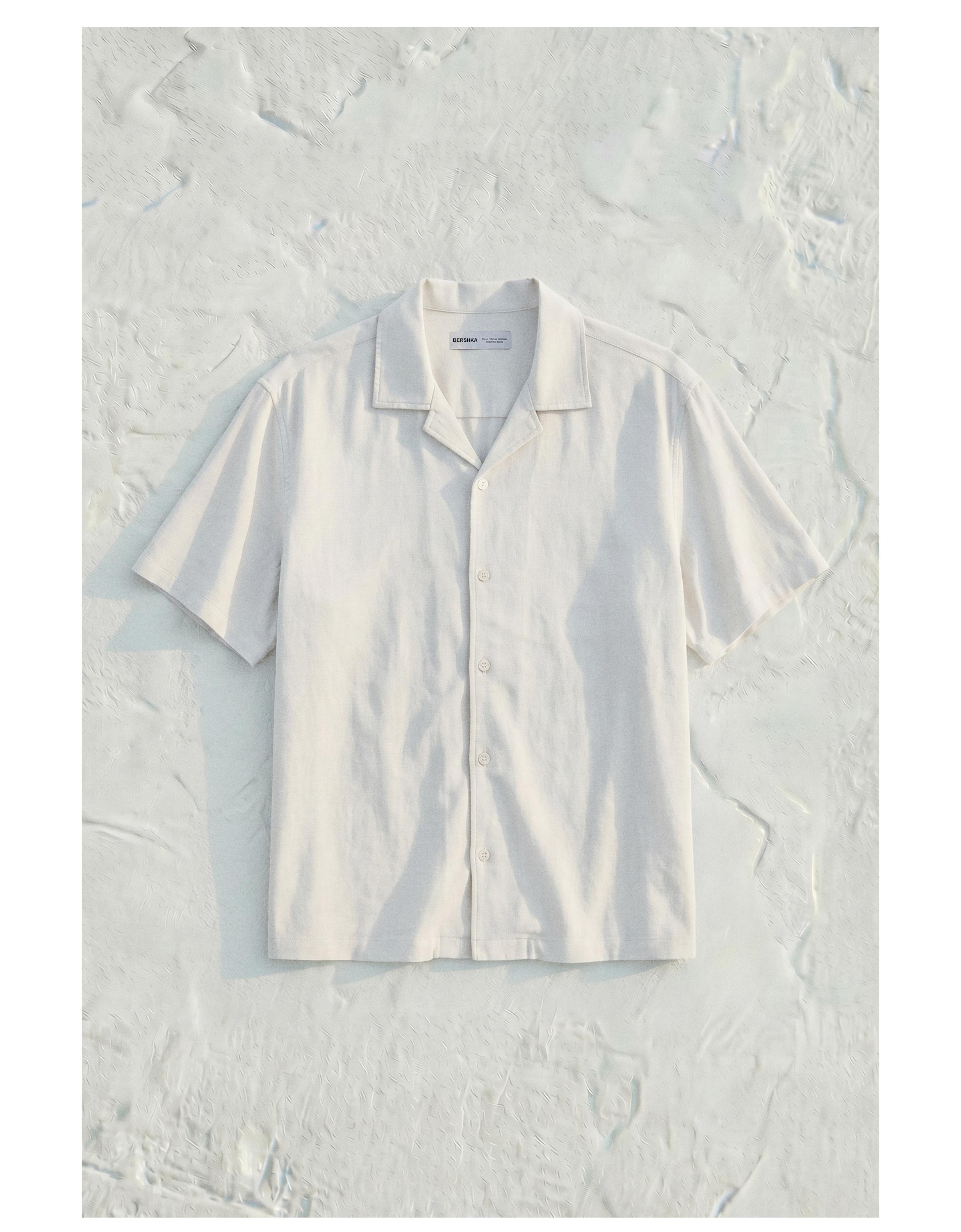 Rustic short sleeve shirt — White