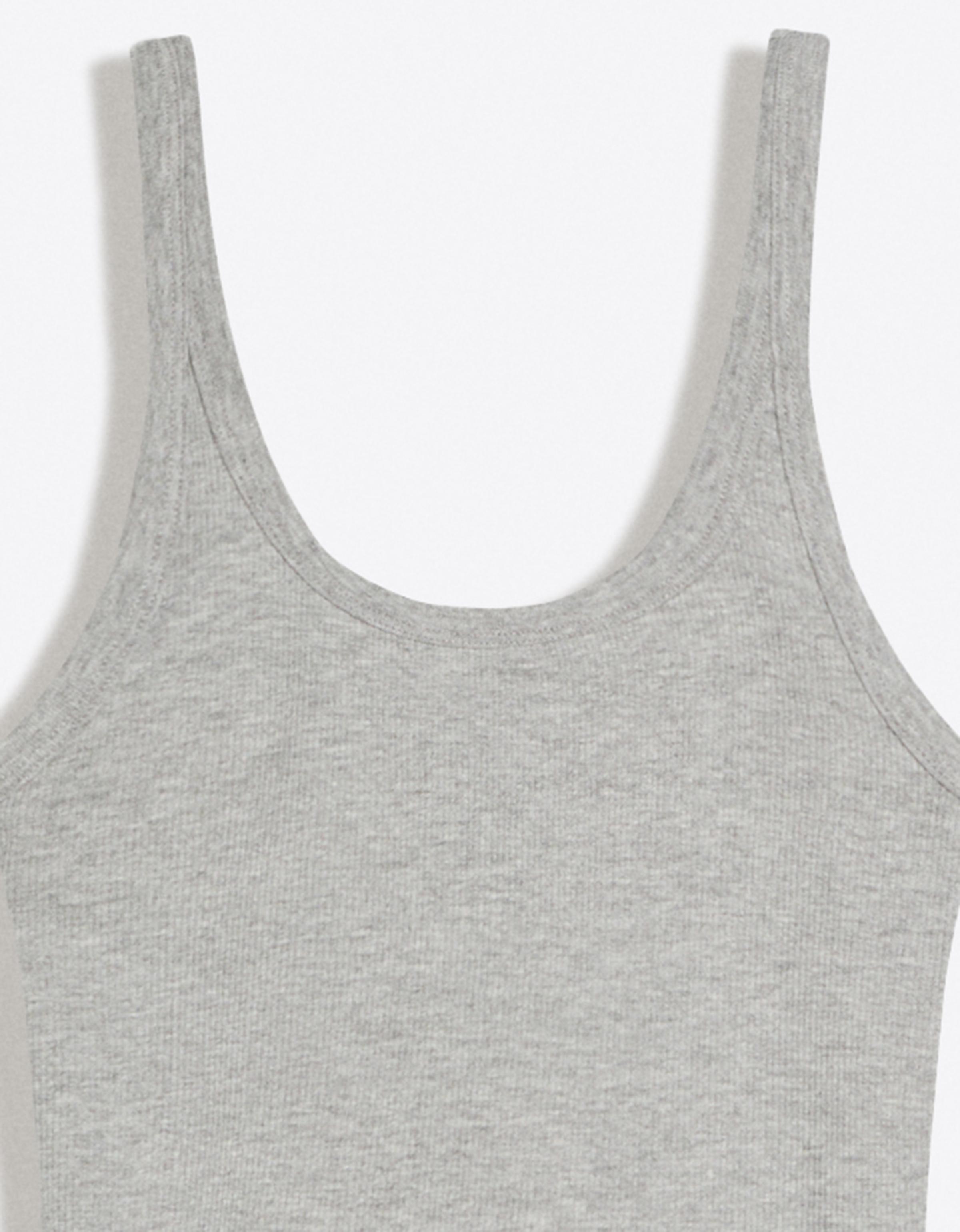 Ribbed vest top — Grey