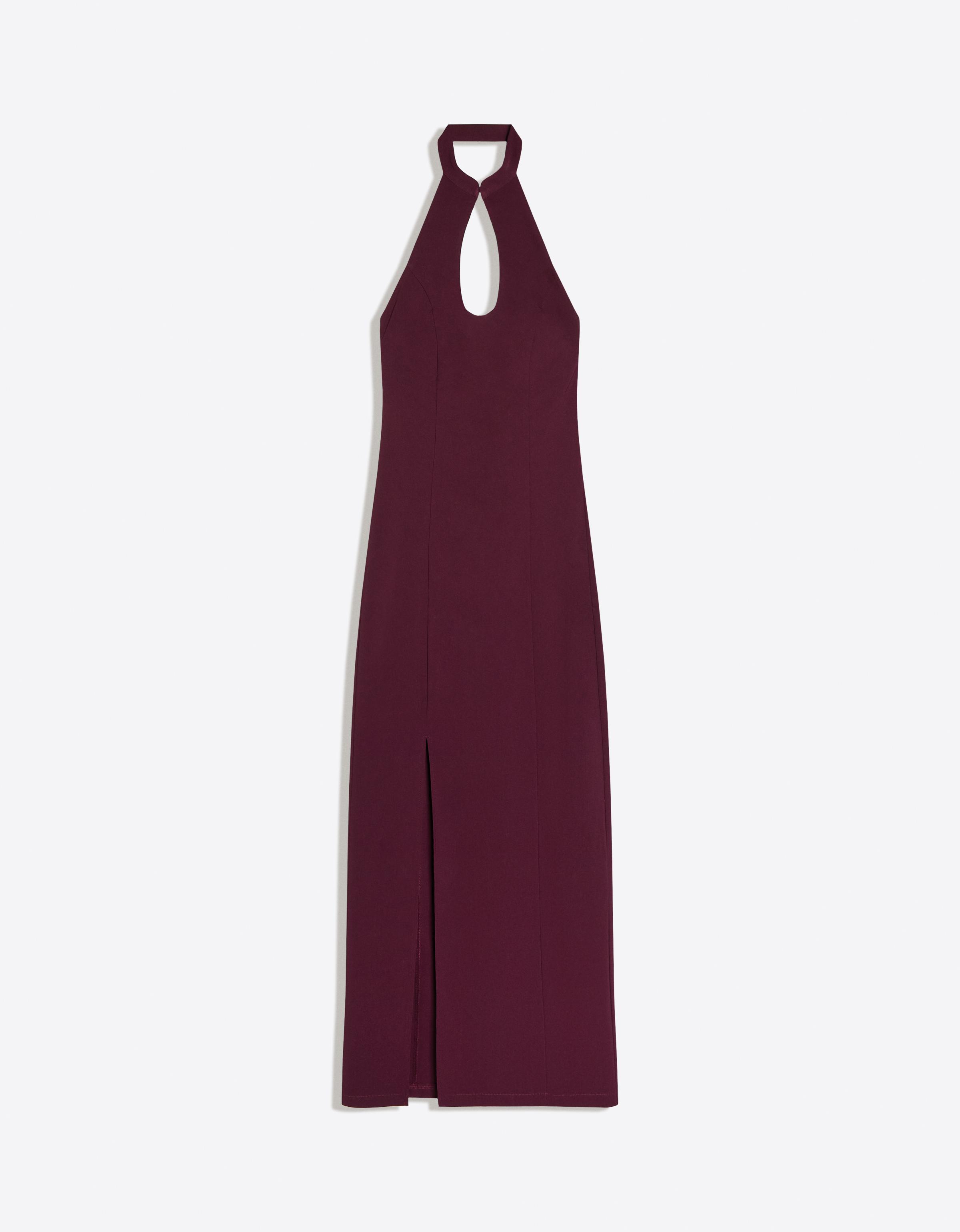 Halter neck midi dress — Violet