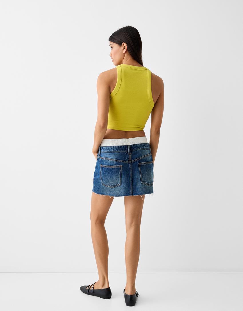 Top sans manches bord-côte-Lime-1