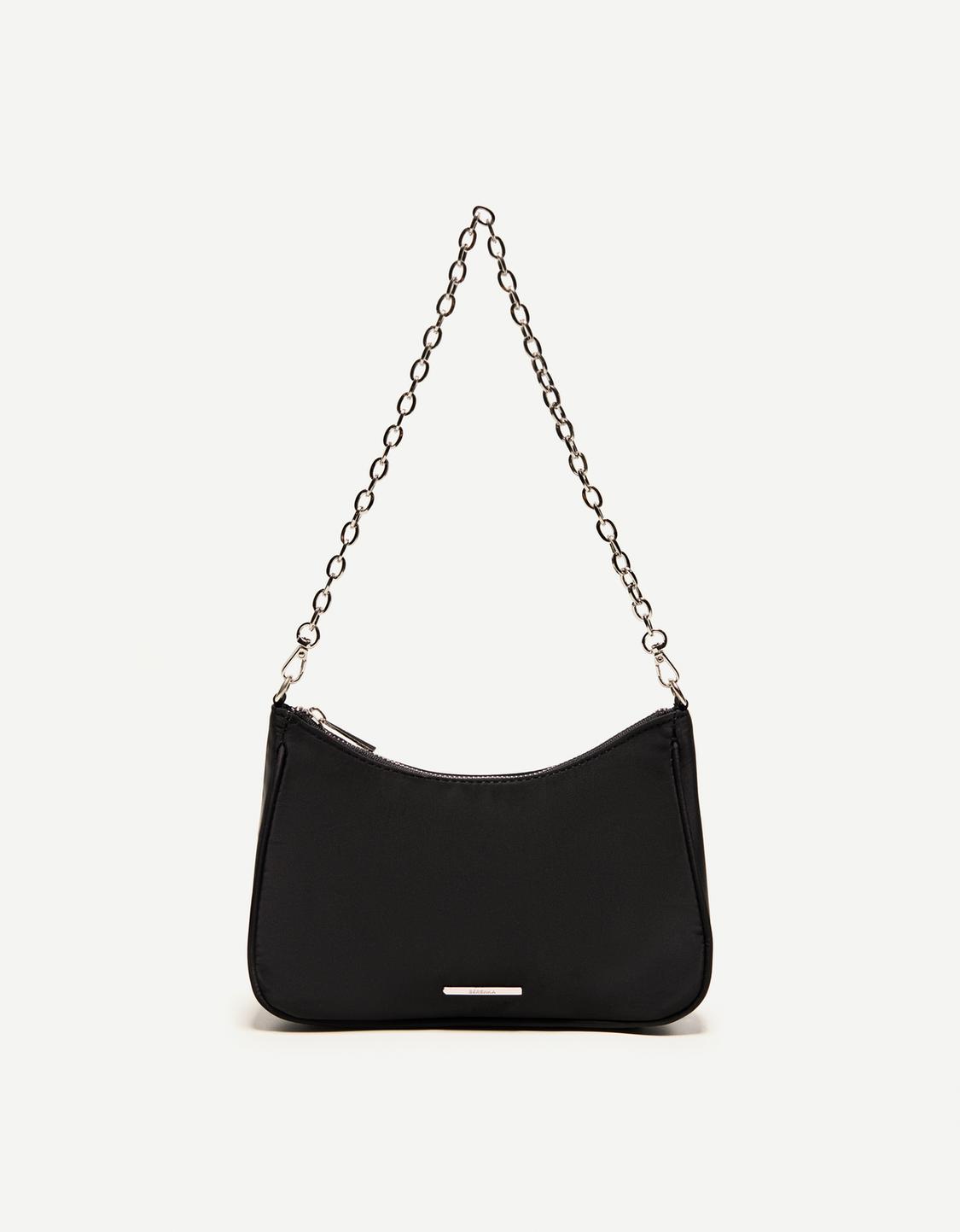 Bolso bandolera multiposición satinado cadena