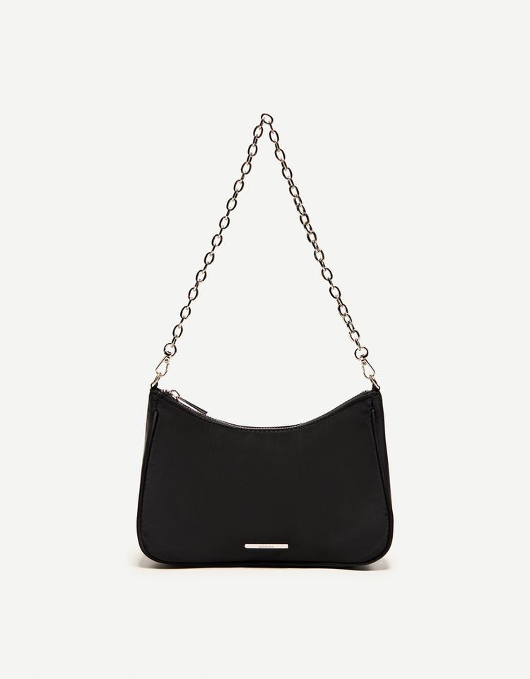 Bolso bandolera multiposición satinado cadena