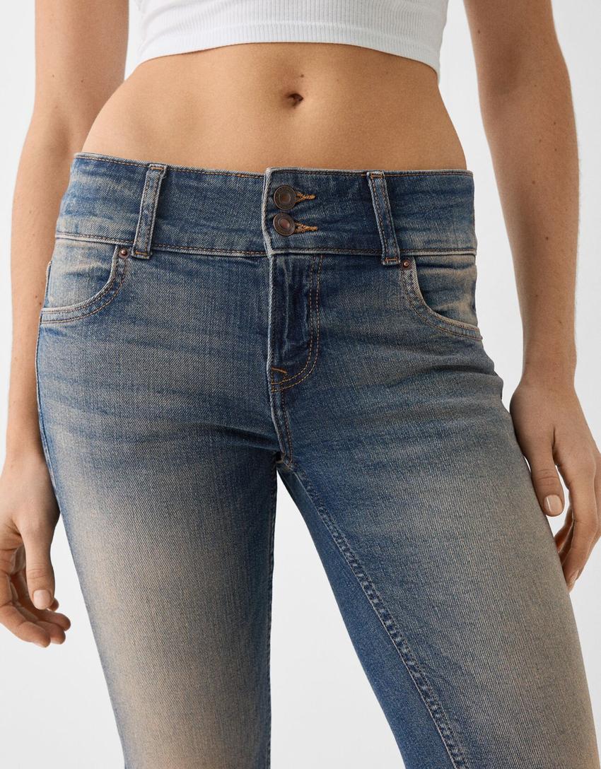 Low waist bootcut jeans-Blauw-5