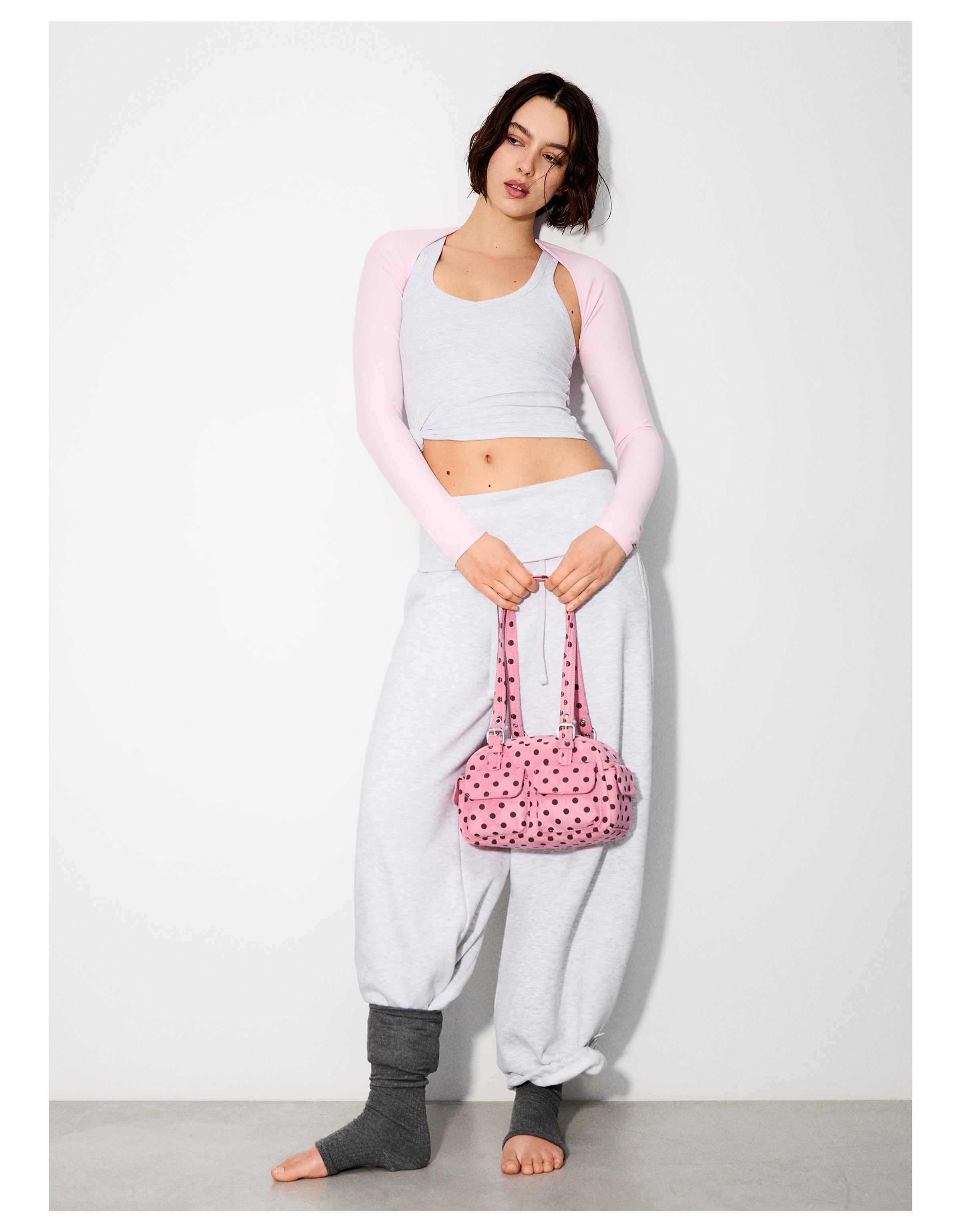 Polka dot pocket bag — Pink