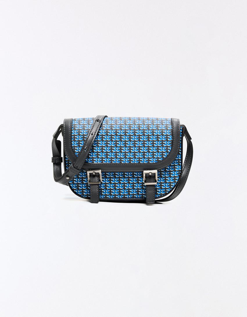 Monogram crossbody bag-Blue