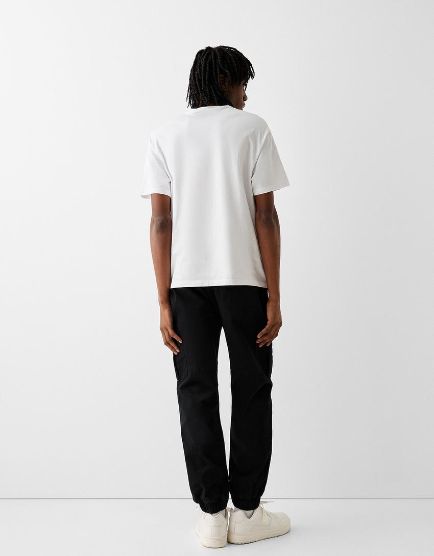 Pantalon jogger cargo coton-Noir-2