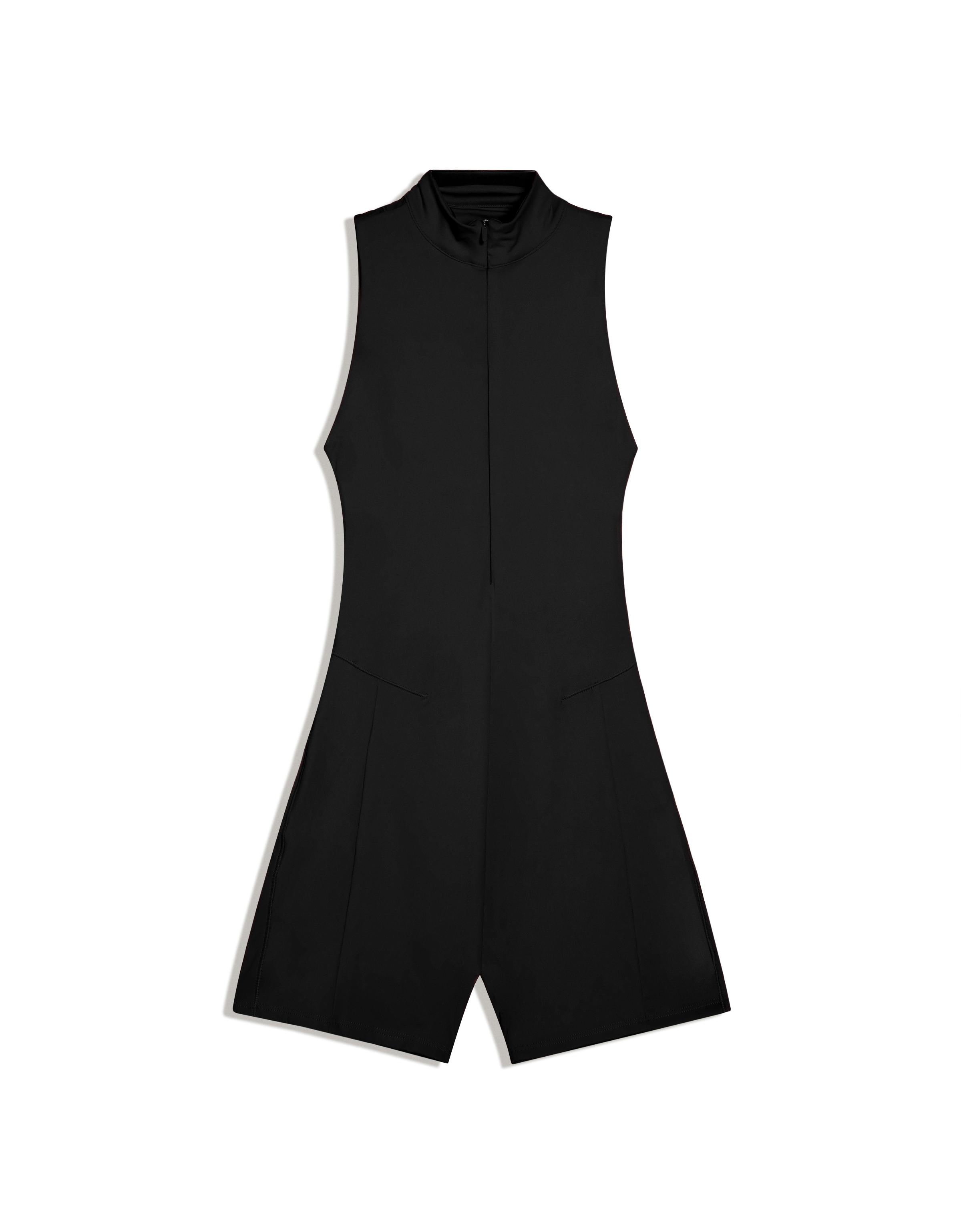 Technical breathable & quick-dry short jumpsuit — Black