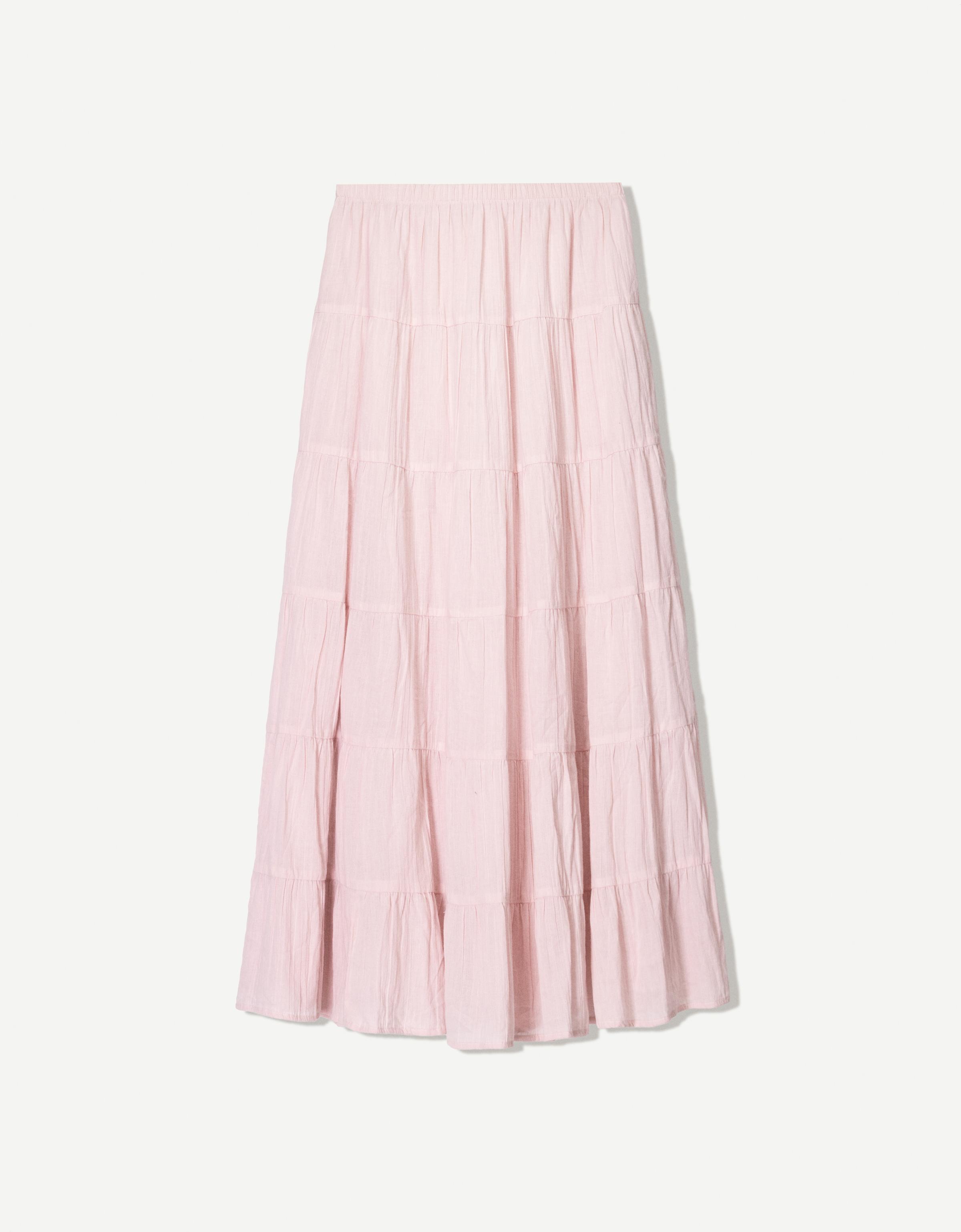 ☆ドイツ発*BERSHKA*新作*BOHOマキシスカート/PINK☆ Maxi boho skirt - Women | Bershka