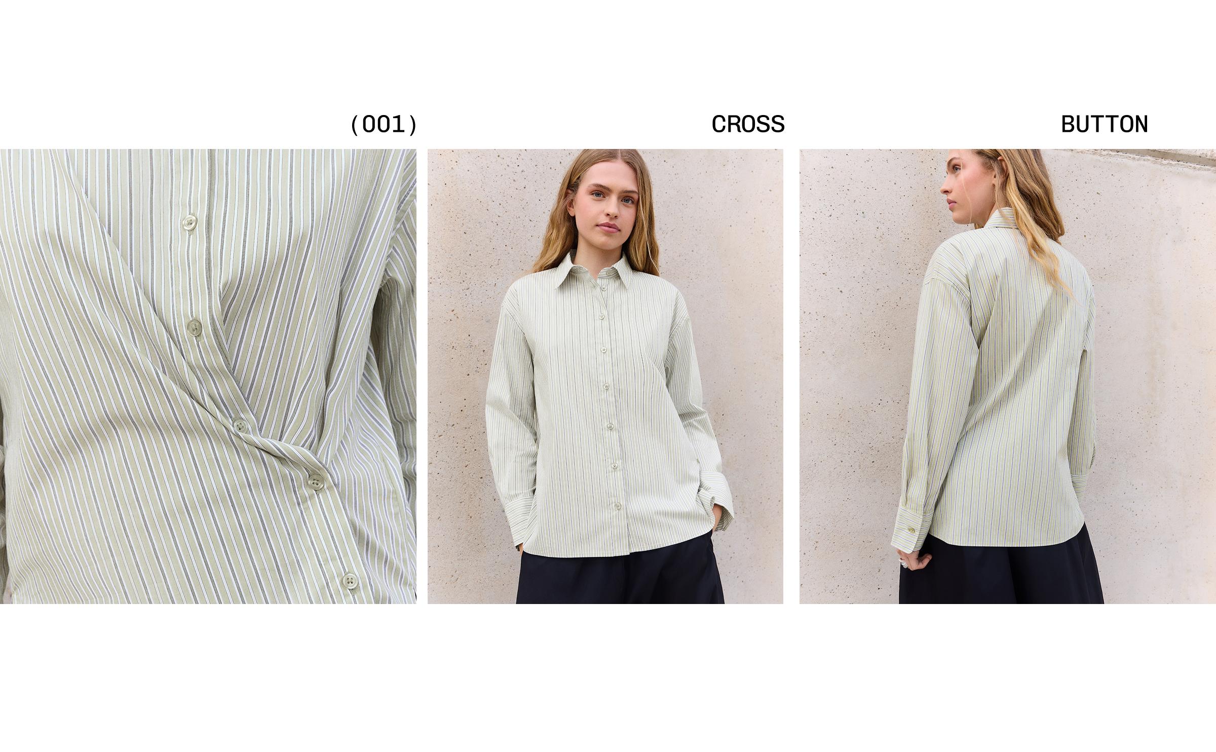 Uzun kollu kruvaze gömlek - Görsel 58