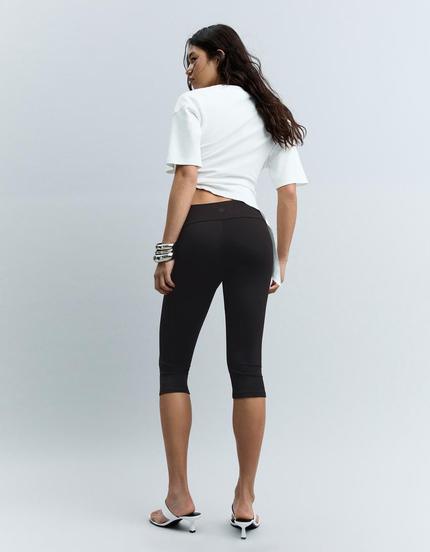 Technical knit capris-Black