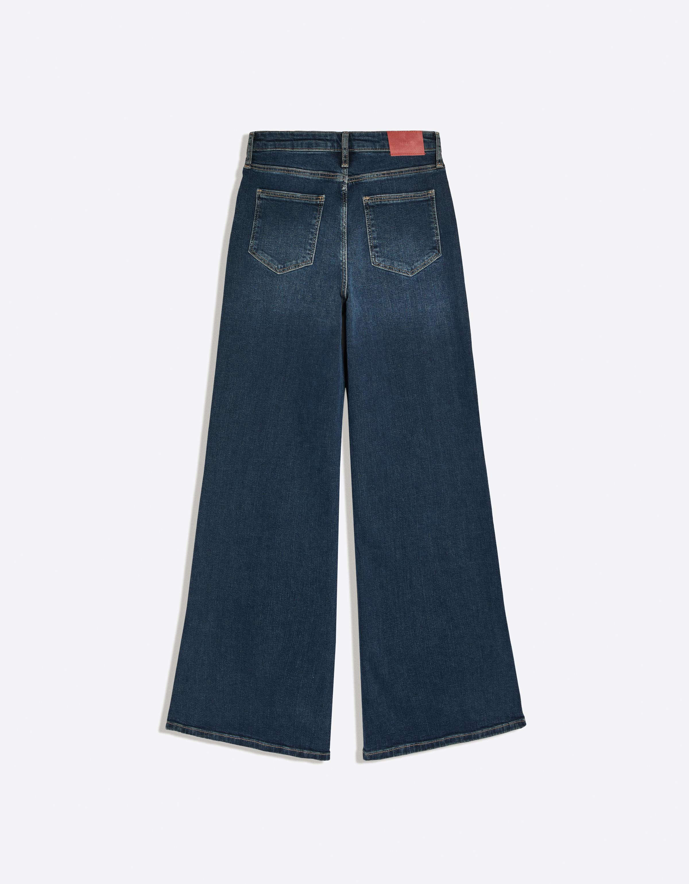 High-waist wide-leg jeans — Blue