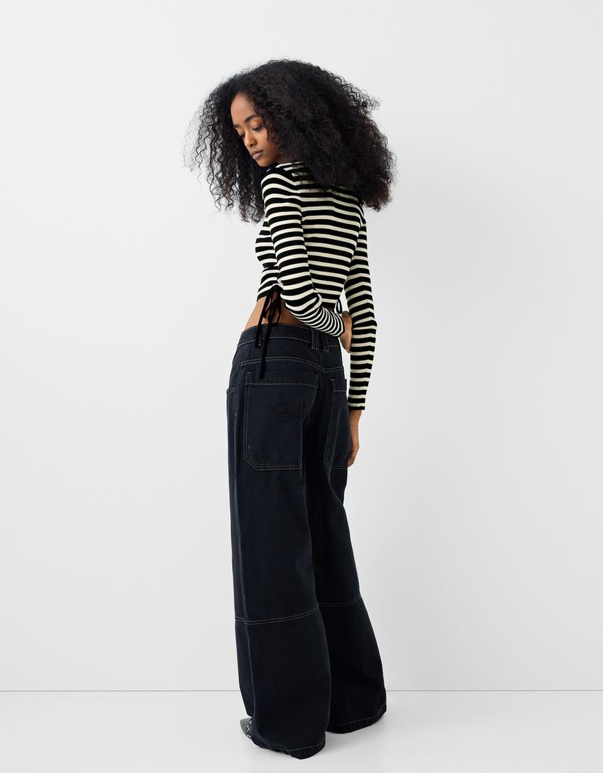 سويتر بزمة جانبية-أسود-1