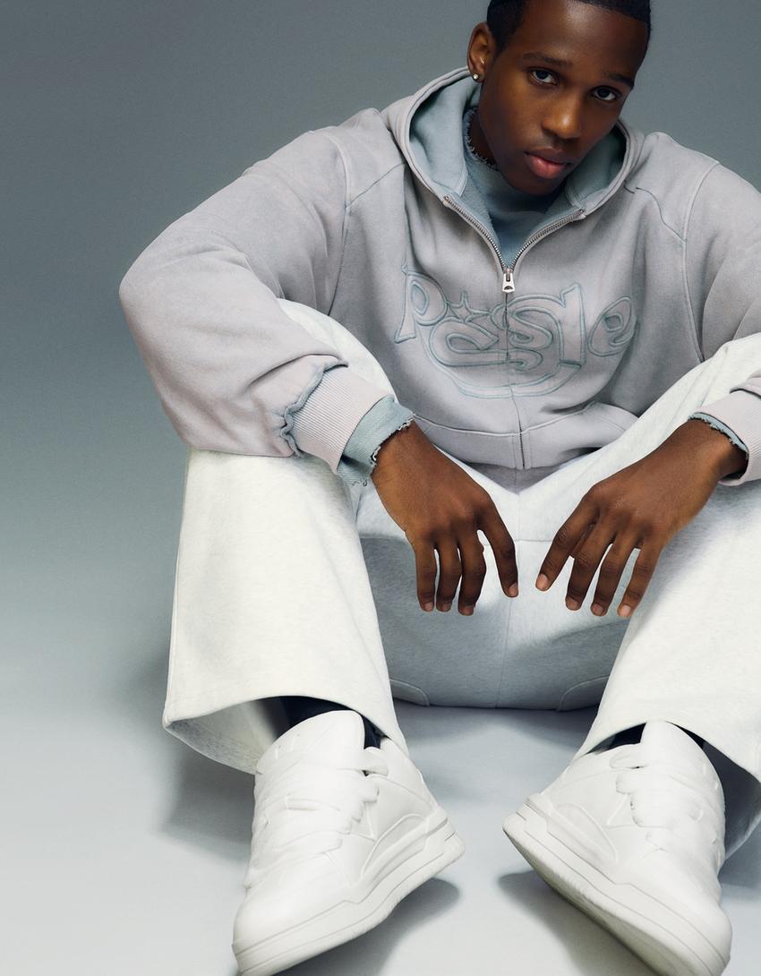 Chunky skate trainers-WHITE