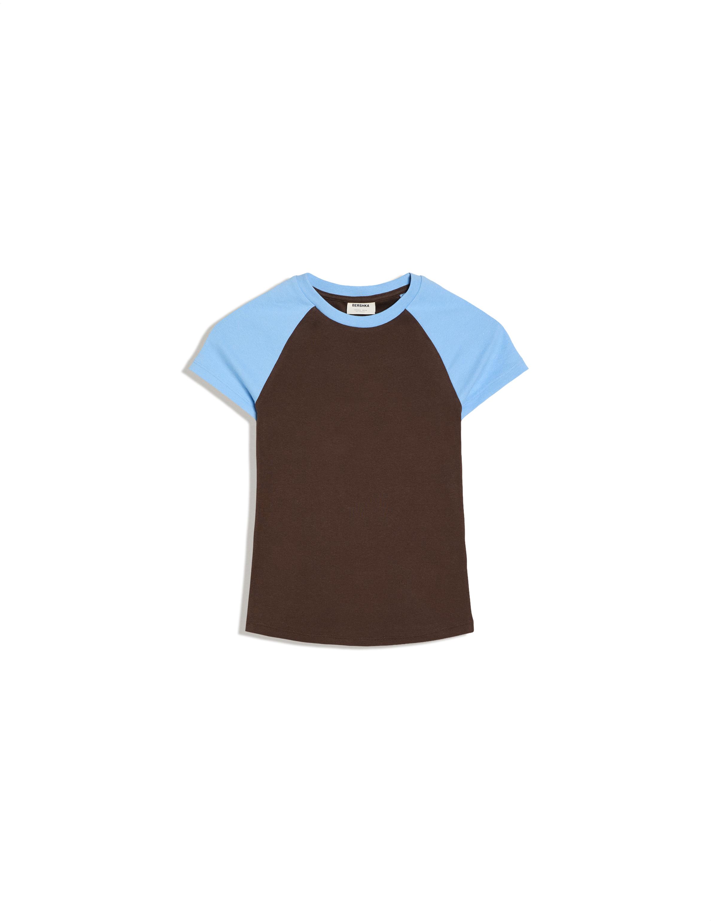 Fitted raglan T-shirt — Brown