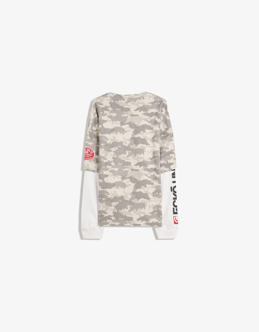 T-shirt Ecko Unltd à double manche-Vert