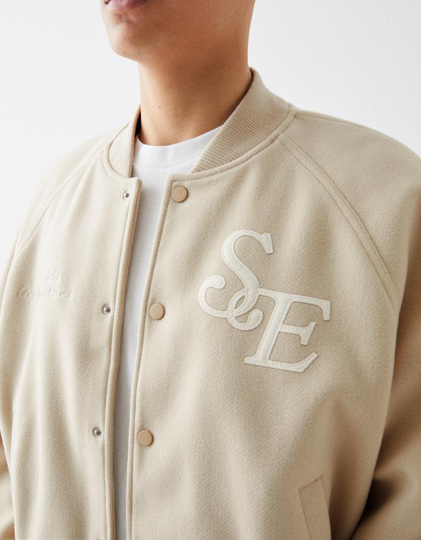 جاكيت بومبر من قماش ثقيل مطرز-حجري-5