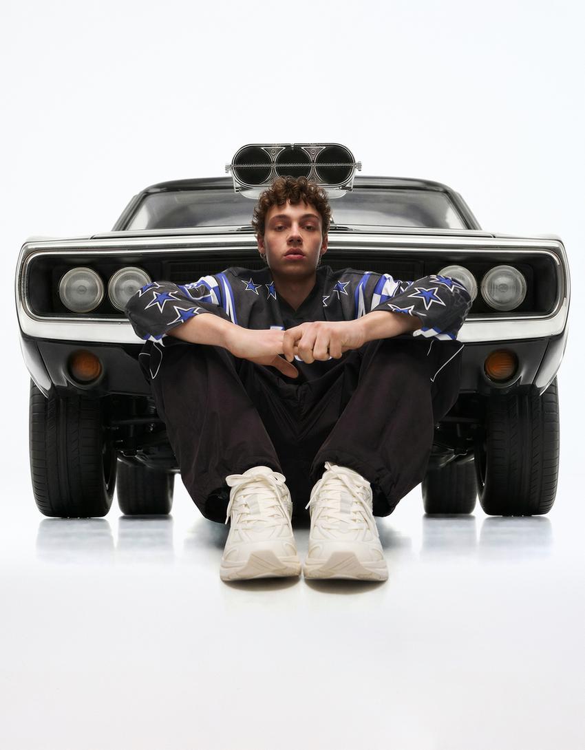 Baskets semelle épaisse-Blanc