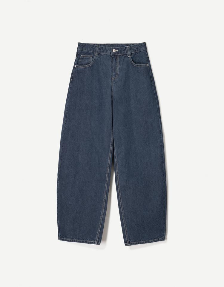 Bol kesim barrel jean