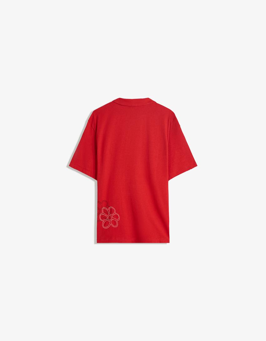 Polo Guru manga corta-Burdeos-3