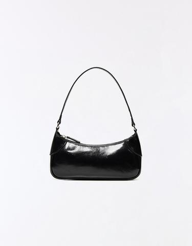 Leather effect shoulder bag — Black 3