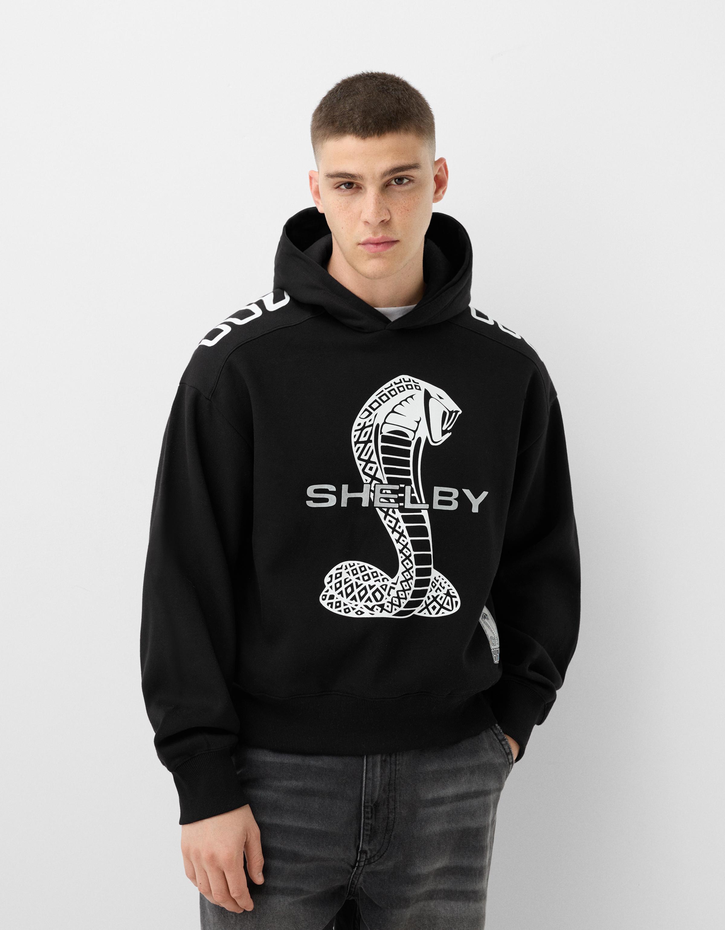 Bershka Sweatshirt Shelby Gt 500kr Im Boxy-Fit Mit Kapuze Herren L Schwarz