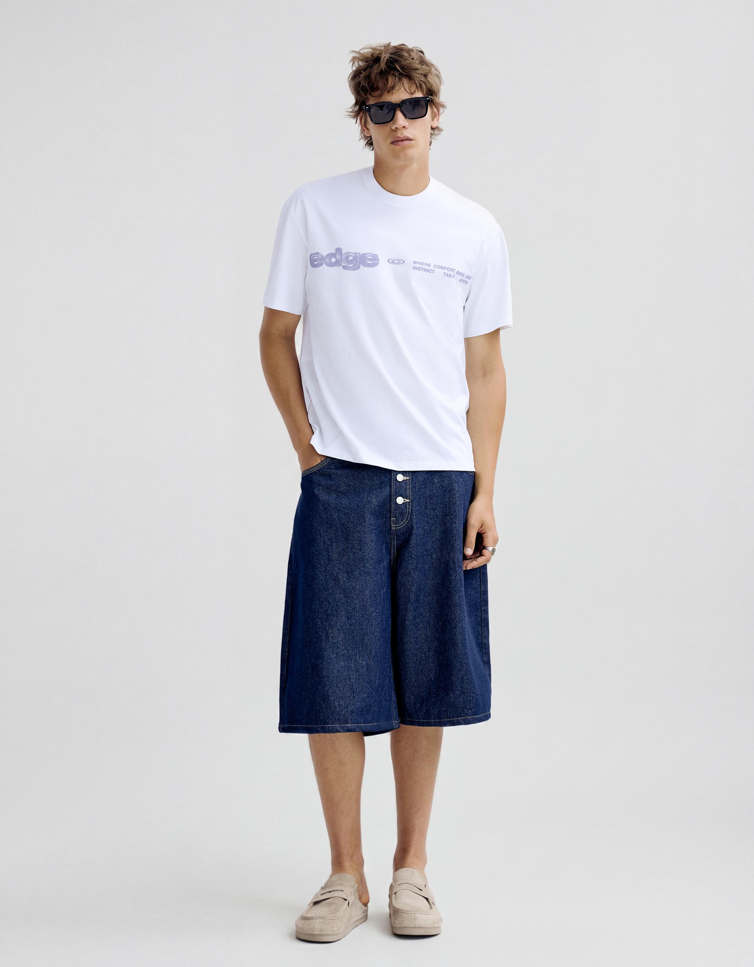 Short sleeve print T-shirt — White