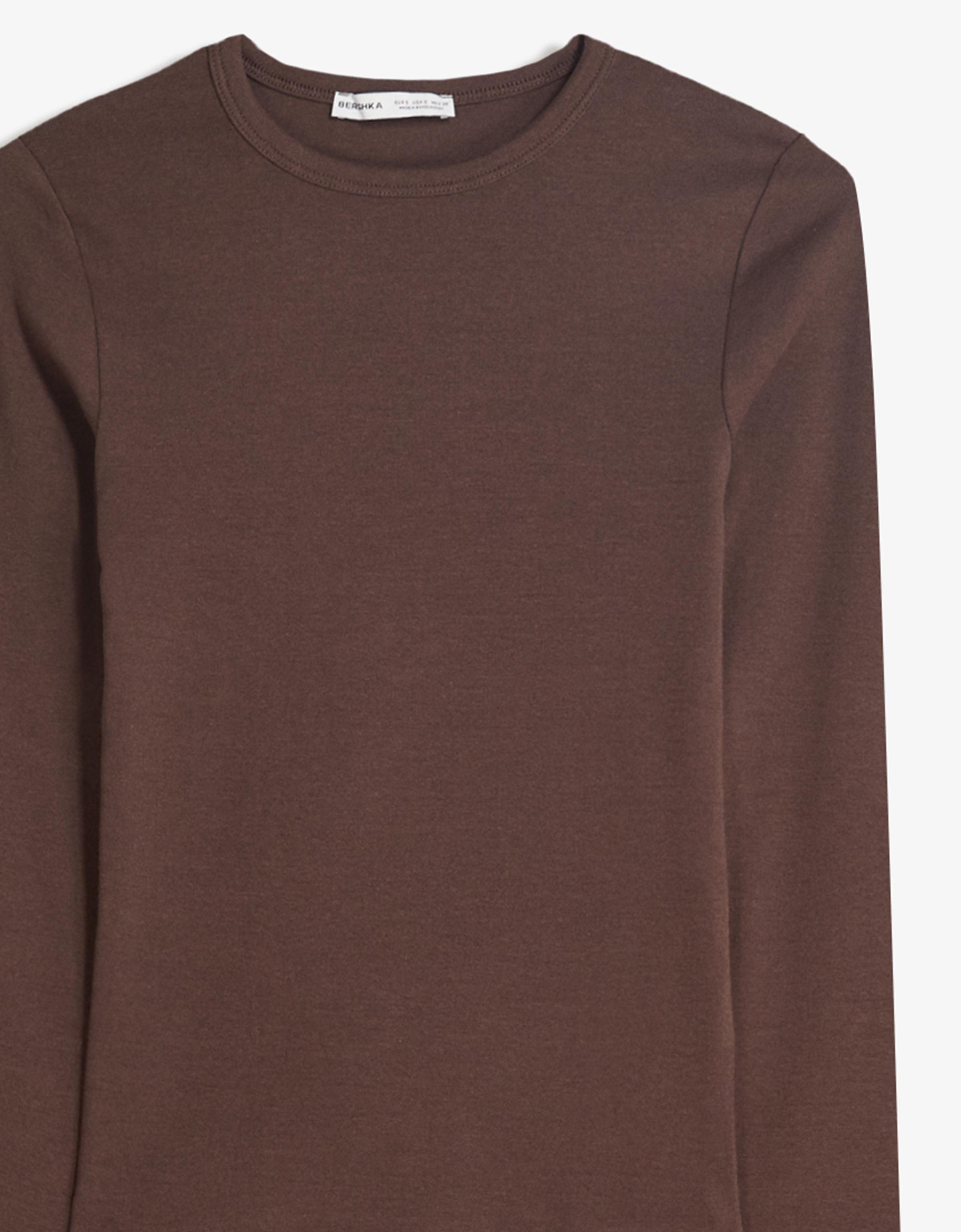 Long sleeve T-shirt — Brown
