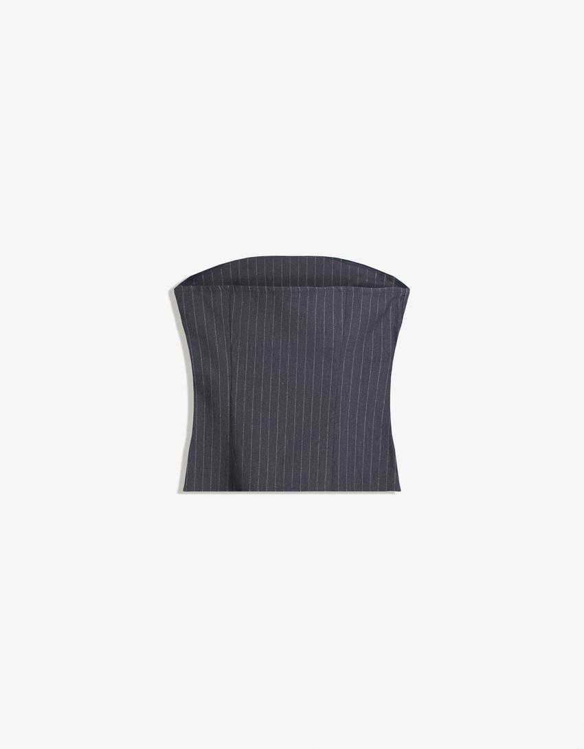 Vööga bandeau-topp-Tumesinine-4