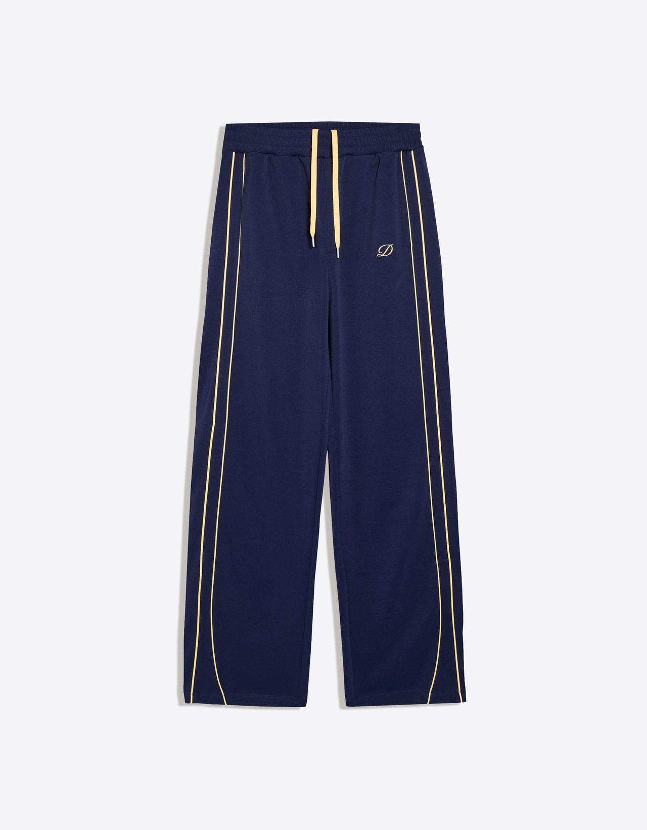 Contrast wide-leg trousers — Navy