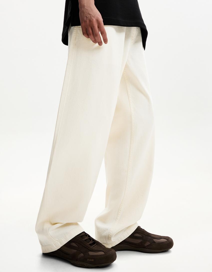 Jogger jeans-Cream