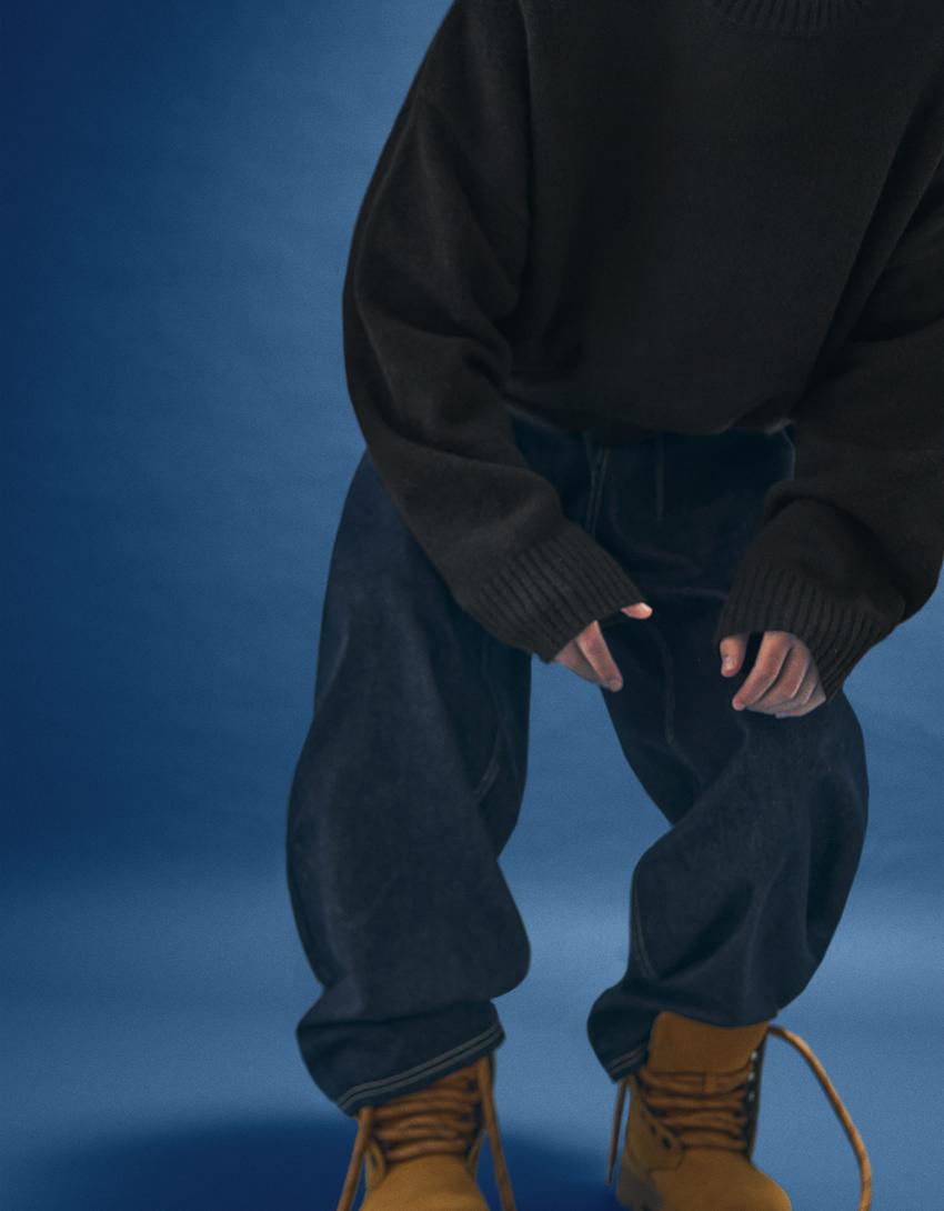 Cropped jumper-Black