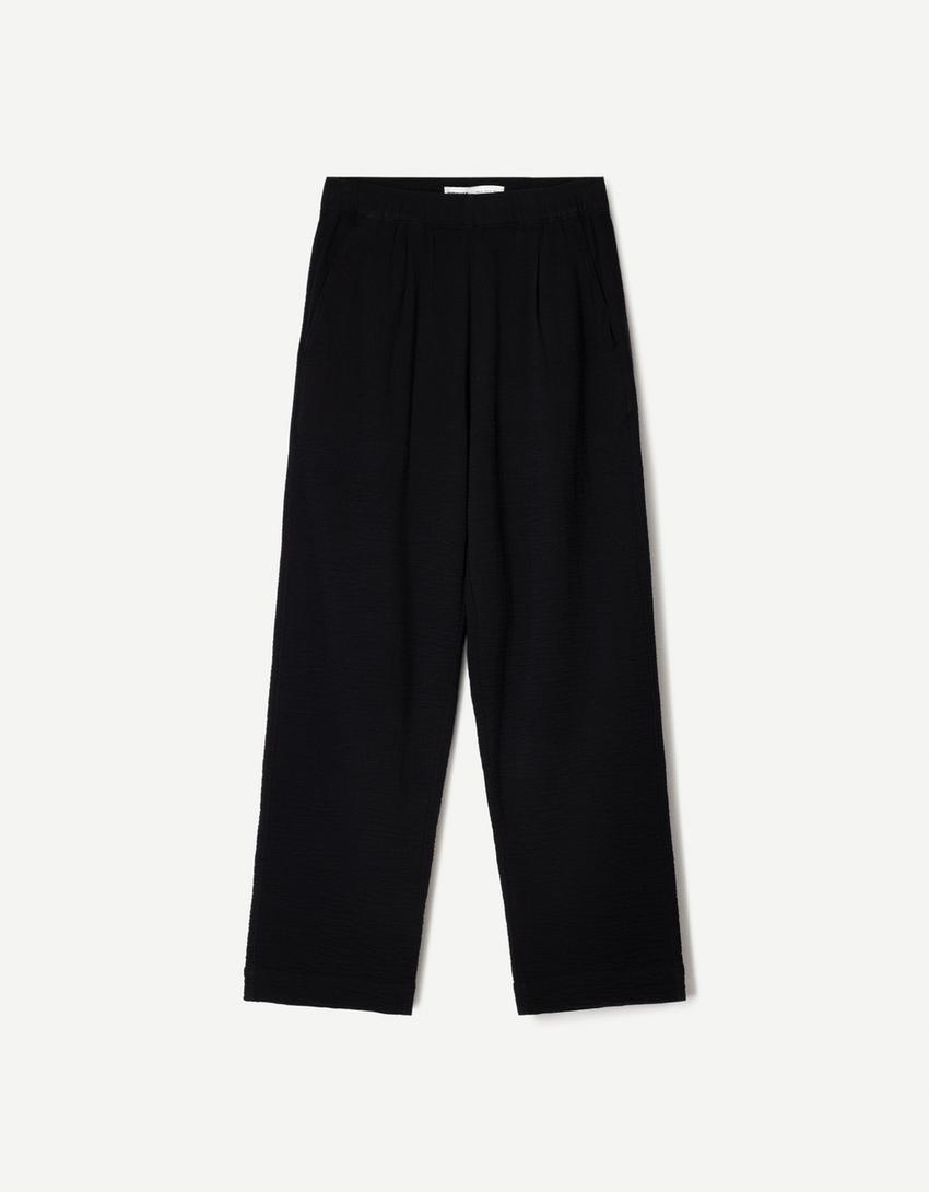 Ensemble chemise et pantalon-Noir-6